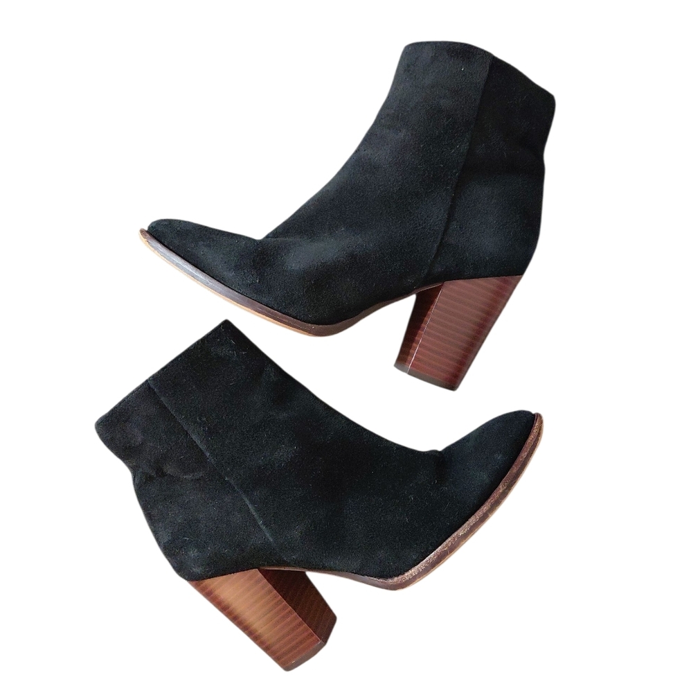 Sam Edelman Blake Black Suede Ankle Boots Women's Size 7.5 Black Booties